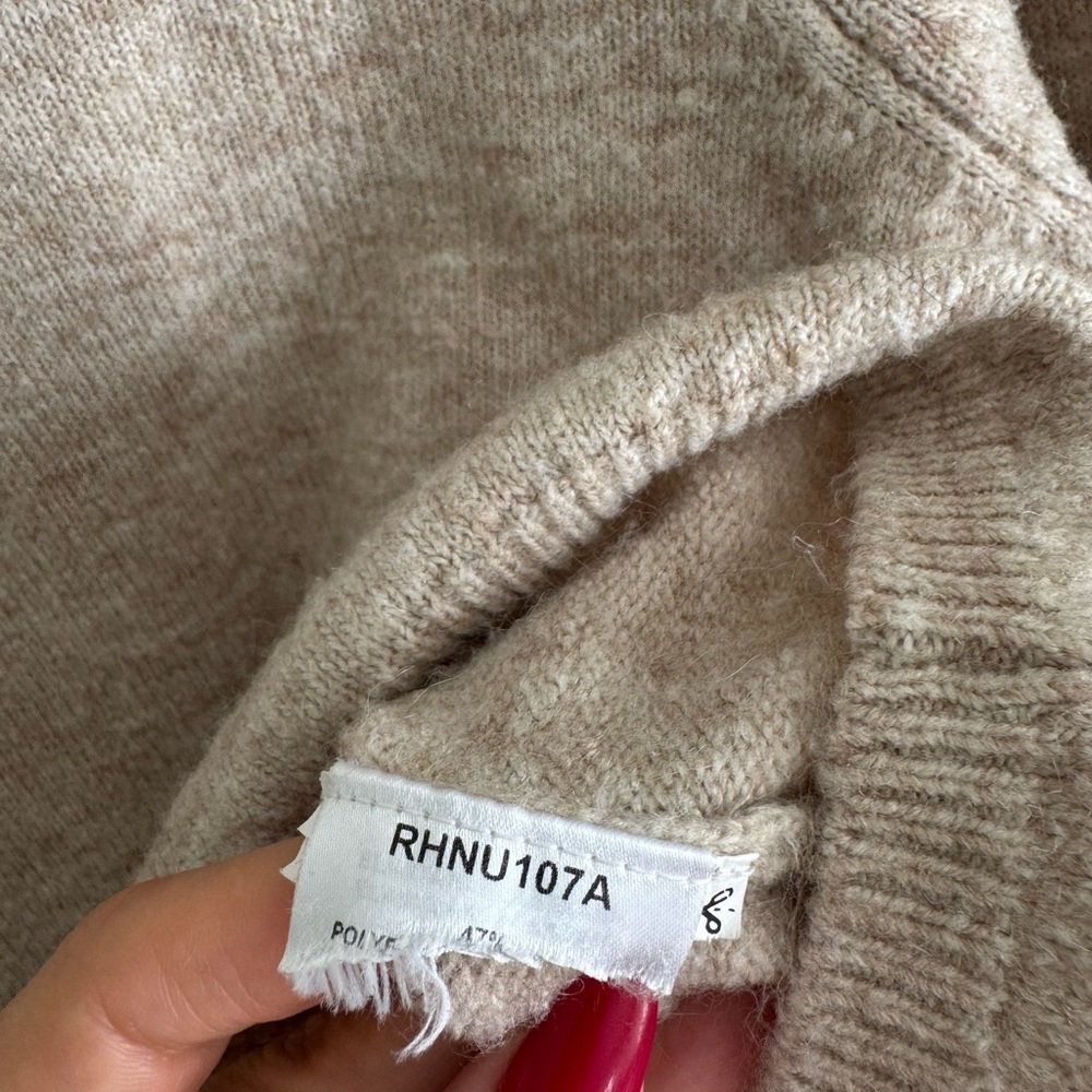 NAF NAF Women's Sweater in Soft Tan - Picture 5 of 8